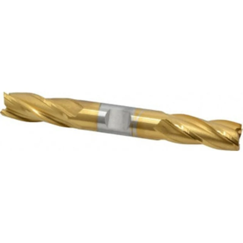 OSG 5/8, 1-3/8 LOC, 5/8 Shank Diam, 5 OAL, 4 Flute, Cobalt Square End Mill Double End, TiN Finish, Spiral Flute, 30 H...